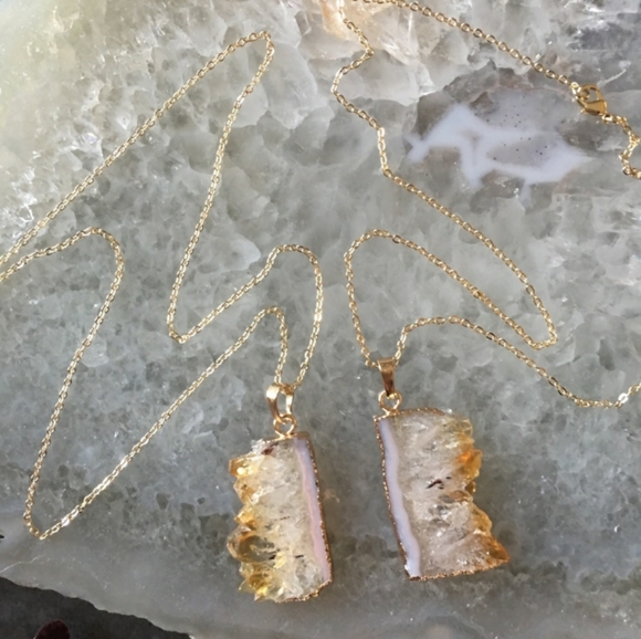 Raw Citrine Necklace - Picture 5 of 6